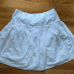 Old Navy White Eyelet Smocked Skirt